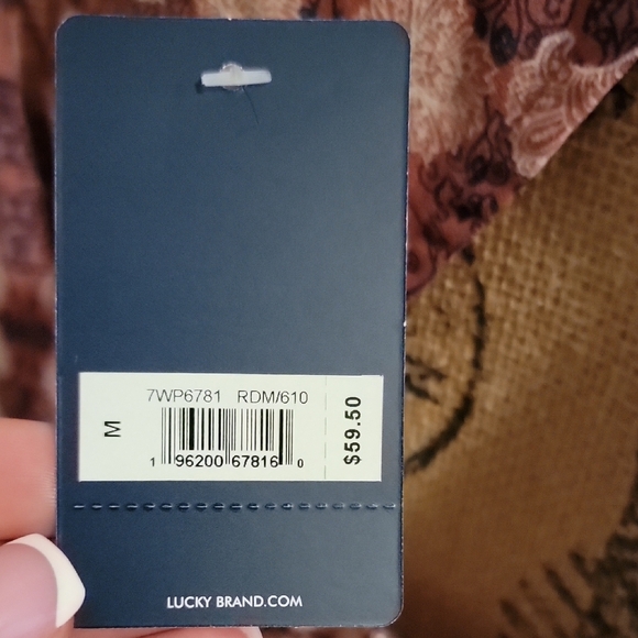 Lucky Brand Women's Blouse - Red and Blue Pattern - Picture 2 of 4